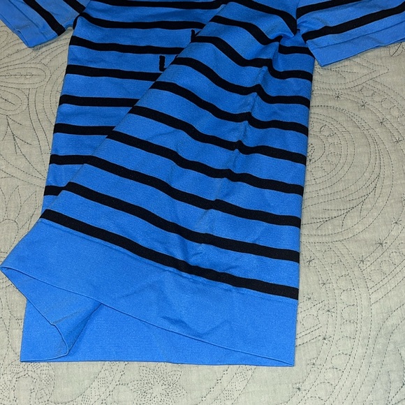 Karl Lagerfeld Paris Blue and Black Striped Seamless T-Shirt -Women’s Size Small - Picture 8 of 14